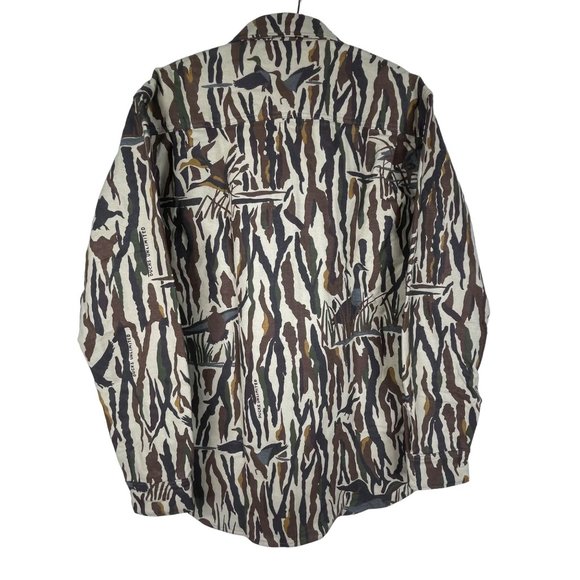 Rattlers Brand Ducks Unlimited Camo Button Down Shirt Outdoor Men's L NWT - Picture 1 of 9